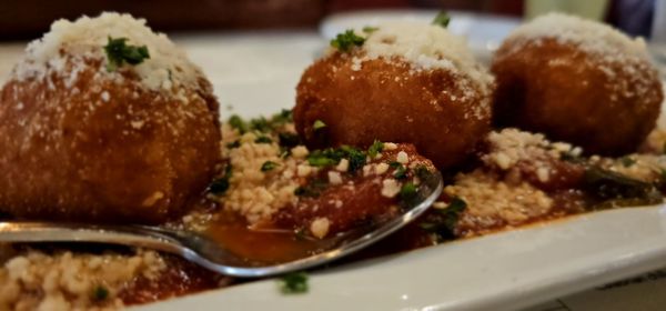 Ottava Via signature dishes Margherita PizzaAranciniGnocchi